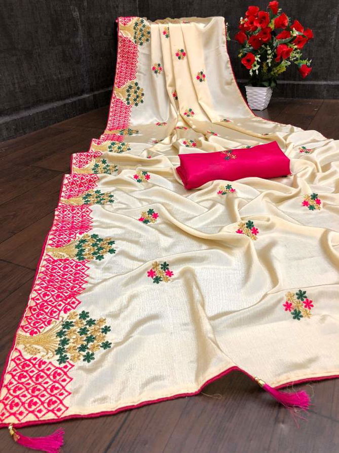 Vichitra Tree Vichitra Silk Designer Fancy Wear Latest Saree Collection